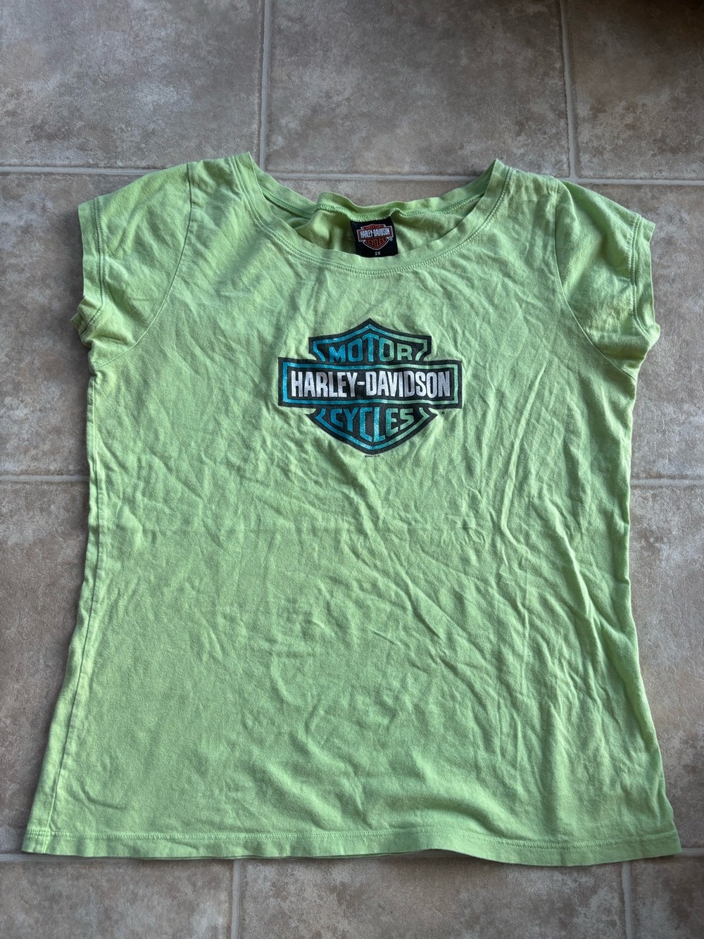 Women’s Harley-Davidson Lime Green Baby Tee